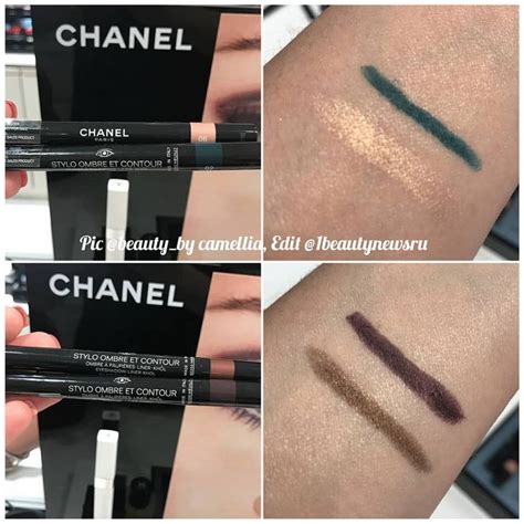 chanel stylo ombre et contour swatches|Chanel stylo eyeshadow.